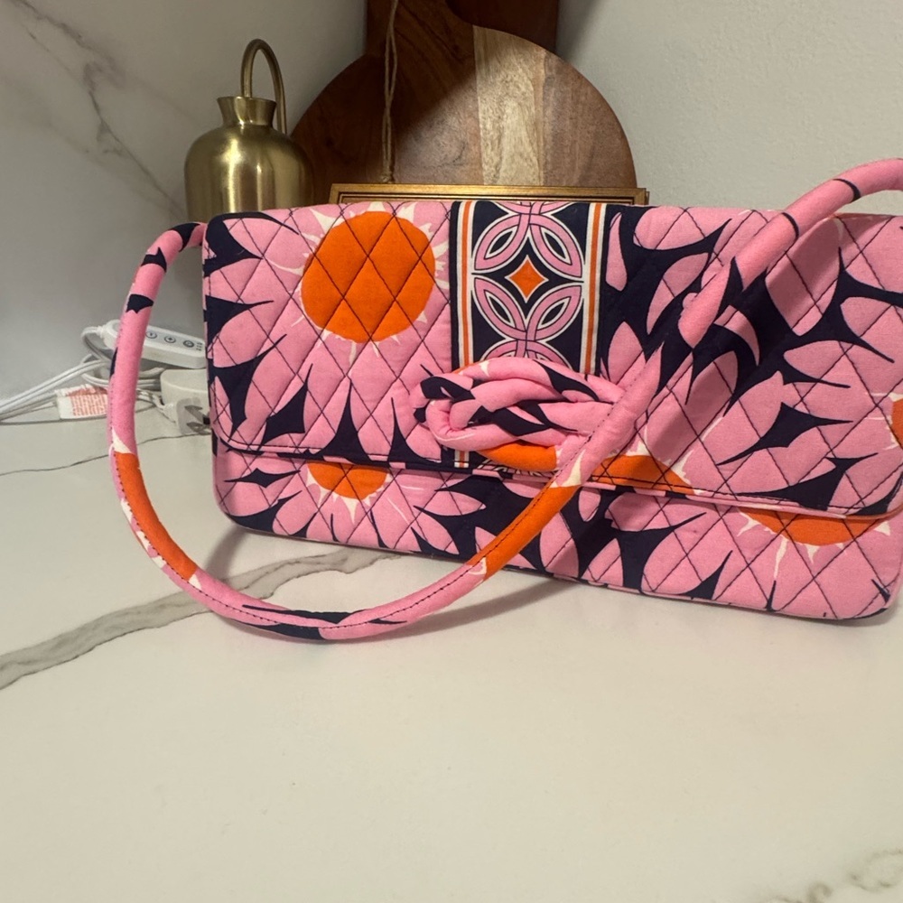 Vera Bradley "Loves Me" Quilted Floral Flap Shoulder Bag - Picture 4 of 7